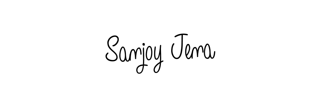 How to make Sanjoy Jena name signature. Use Angelique-Rose-font-FFP style for creating short signs online. This is the latest handwritten sign. Sanjoy Jena signature style 5 images and pictures png