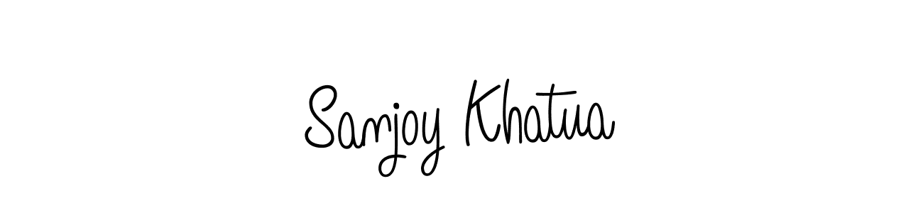 Sanjoy Khatua stylish signature style. Best Handwritten Sign (Angelique-Rose-font-FFP) for my name. Handwritten Signature Collection Ideas for my name Sanjoy Khatua. Sanjoy Khatua signature style 5 images and pictures png