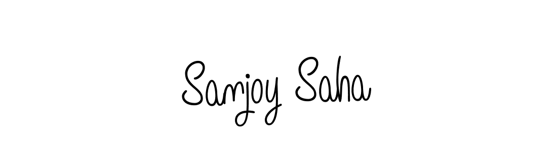 Make a beautiful signature design for name Sanjoy Saha. With this signature (Angelique-Rose-font-FFP) style, you can create a handwritten signature for free. Sanjoy Saha signature style 5 images and pictures png