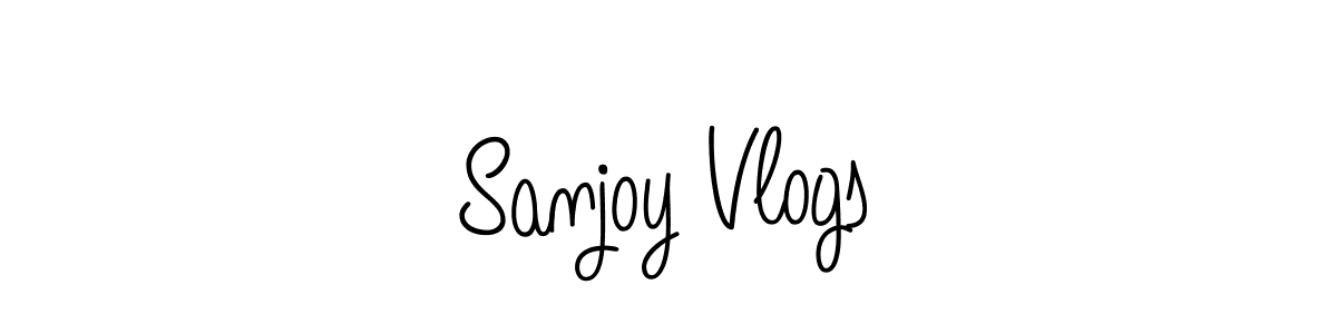 Use a signature maker to create a handwritten signature online. With this signature software, you can design (Angelique-Rose-font-FFP) your own signature for name Sanjoy Vlogs. Sanjoy Vlogs signature style 5 images and pictures png