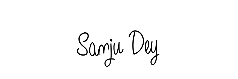 The best way (Angelique-Rose-font-FFP) to make a short signature is to pick only two or three words in your name. The name Sanju Dey include a total of six letters. For converting this name. Sanju Dey signature style 5 images and pictures png