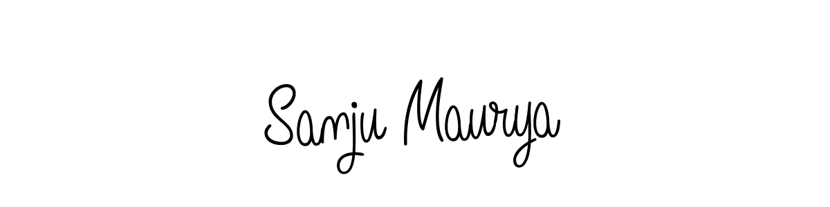 The best way (Angelique-Rose-font-FFP) to make a short signature is to pick only two or three words in your name. The name Sanju Maurya include a total of six letters. For converting this name. Sanju Maurya signature style 5 images and pictures png