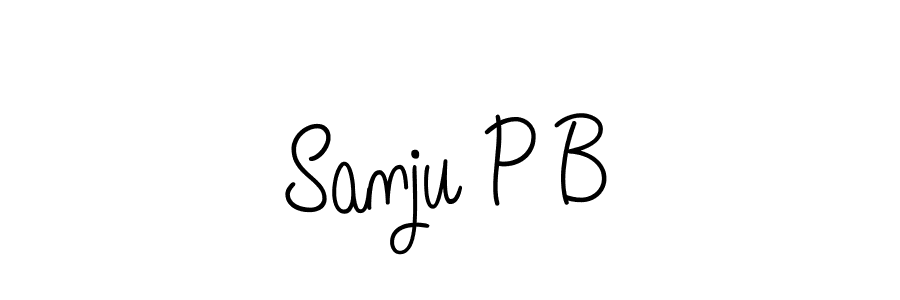 This is the best signature style for the Sanju P B name. Also you like these signature font (Angelique-Rose-font-FFP). Mix name signature. Sanju P B signature style 5 images and pictures png