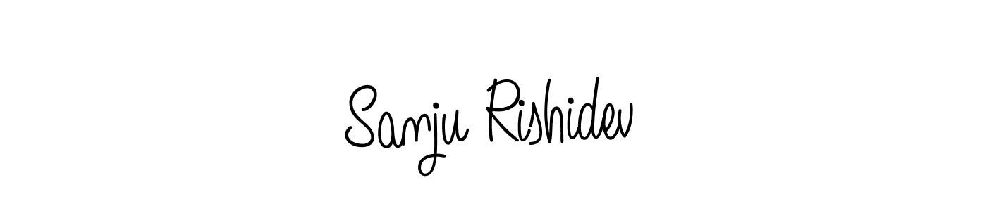 How to Draw Sanju Rishidev signature style? Angelique-Rose-font-FFP is a latest design signature styles for name Sanju Rishidev. Sanju Rishidev signature style 5 images and pictures png