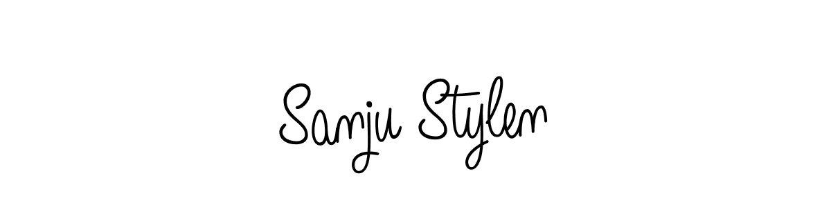 Best and Professional Signature Style for Sanju Stylen. Angelique-Rose-font-FFP Best Signature Style Collection. Sanju Stylen signature style 5 images and pictures png