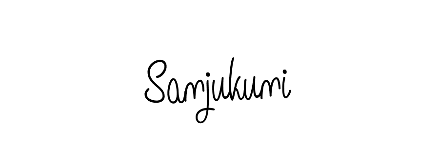 You should practise on your own different ways (Angelique-Rose-font-FFP) to write your name (Sanjukuni) in signature. don't let someone else do it for you. Sanjukuni signature style 5 images and pictures png