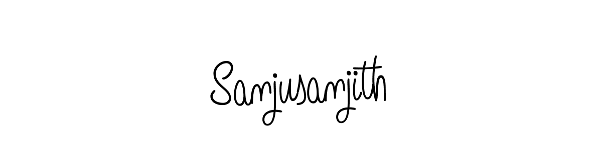 Make a beautiful signature design for name Sanjusanjith. With this signature (Angelique-Rose-font-FFP) style, you can create a handwritten signature for free. Sanjusanjith signature style 5 images and pictures png
