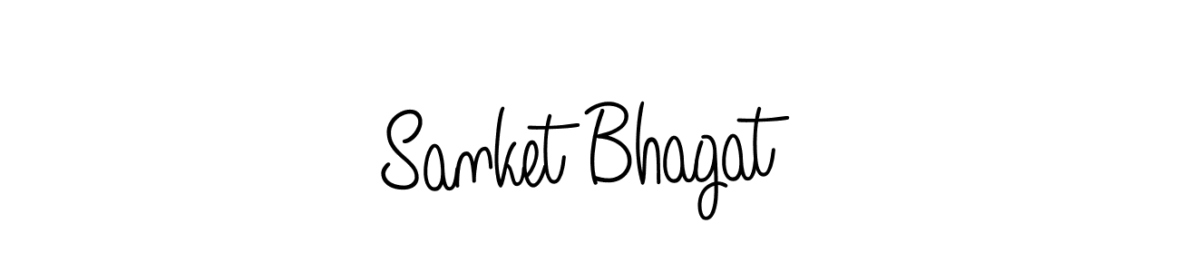 You should practise on your own different ways (Angelique-Rose-font-FFP) to write your name (Sanket Bhagat) in signature. don't let someone else do it for you. Sanket Bhagat signature style 5 images and pictures png