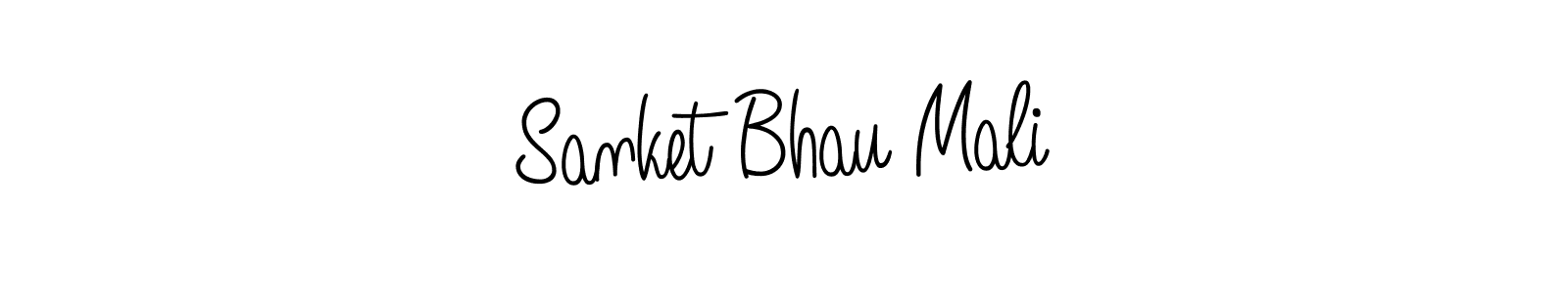 Use a signature maker to create a handwritten signature online. With this signature software, you can design (Angelique-Rose-font-FFP) your own signature for name Sanket Bhau Mali. Sanket Bhau Mali signature style 5 images and pictures png