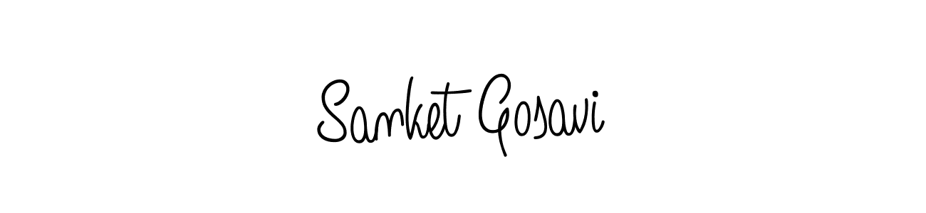 Create a beautiful signature design for name Sanket Gosavi. With this signature (Angelique-Rose-font-FFP) fonts, you can make a handwritten signature for free. Sanket Gosavi signature style 5 images and pictures png