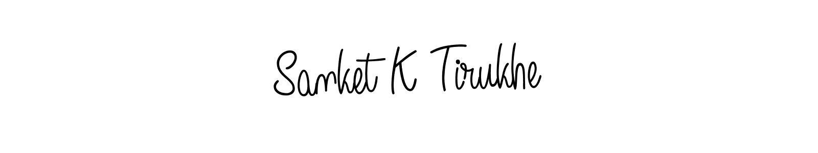 Create a beautiful signature design for name Sanket K Tirukhe. With this signature (Angelique-Rose-font-FFP) fonts, you can make a handwritten signature for free. Sanket K Tirukhe signature style 5 images and pictures png