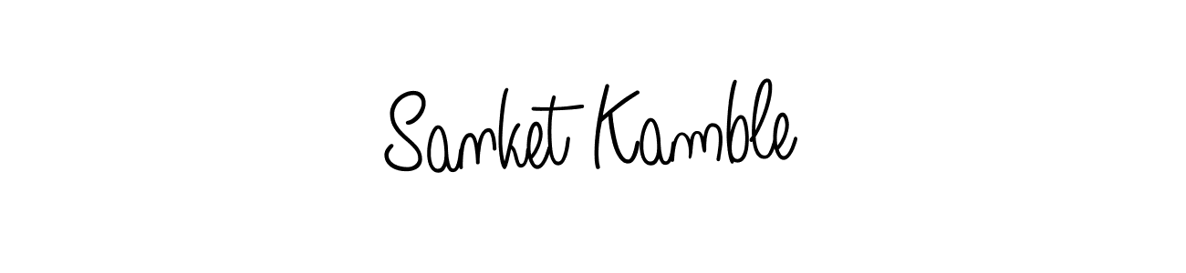 How to make Sanket Kamble signature? Angelique-Rose-font-FFP is a professional autograph style. Create handwritten signature for Sanket Kamble name. Sanket Kamble signature style 5 images and pictures png