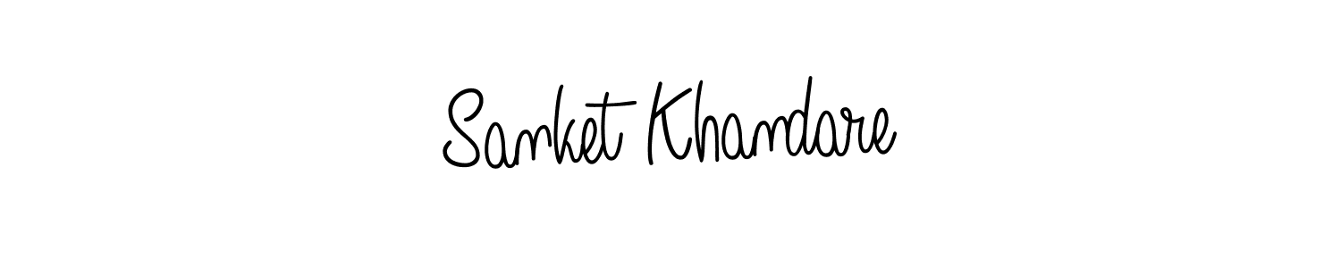 Sanket Khandare stylish signature style. Best Handwritten Sign (Angelique-Rose-font-FFP) for my name. Handwritten Signature Collection Ideas for my name Sanket Khandare. Sanket Khandare signature style 5 images and pictures png