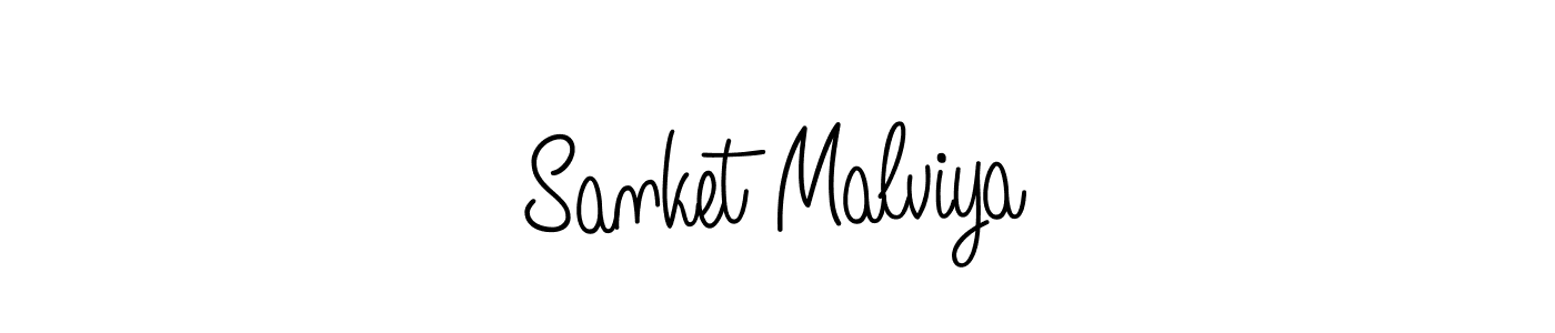 How to make Sanket Malviya name signature. Use Angelique-Rose-font-FFP style for creating short signs online. This is the latest handwritten sign. Sanket Malviya signature style 5 images and pictures png