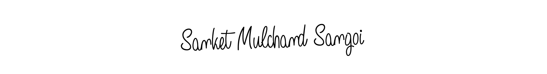 Sanket Mulchand Sangoi stylish signature style. Best Handwritten Sign (Angelique-Rose-font-FFP) for my name. Handwritten Signature Collection Ideas for my name Sanket Mulchand Sangoi. Sanket Mulchand Sangoi signature style 5 images and pictures png