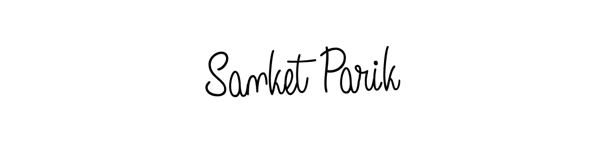 The best way (Angelique-Rose-font-FFP) to make a short signature is to pick only two or three words in your name. The name Sanket Parik include a total of six letters. For converting this name. Sanket Parik signature style 5 images and pictures png