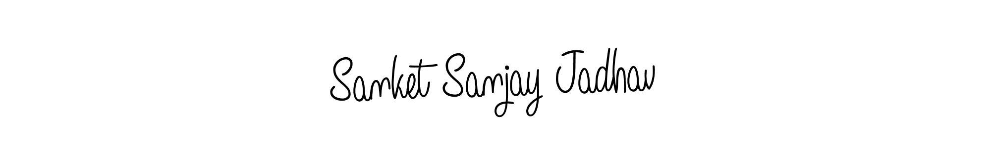 You should practise on your own different ways (Angelique-Rose-font-FFP) to write your name (Sanket Sanjay Jadhav) in signature. don't let someone else do it for you. Sanket Sanjay Jadhav signature style 5 images and pictures png