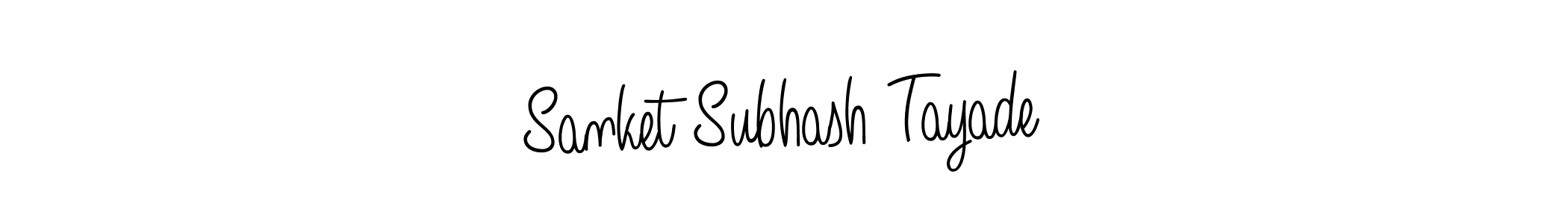 The best way (Angelique-Rose-font-FFP) to make a short signature is to pick only two or three words in your name. The name Sanket Subhash Tayade include a total of six letters. For converting this name. Sanket Subhash Tayade signature style 5 images and pictures png