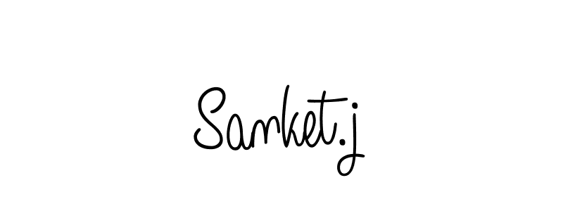 Design your own signature with our free online signature maker. With this signature software, you can create a handwritten (Angelique-Rose-font-FFP) signature for name Sanket.j. Sanket.j signature style 5 images and pictures png