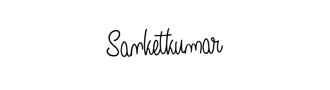 Sanketkumar stylish signature style. Best Handwritten Sign (Angelique-Rose-font-FFP) for my name. Handwritten Signature Collection Ideas for my name Sanketkumar. Sanketkumar signature style 5 images and pictures png