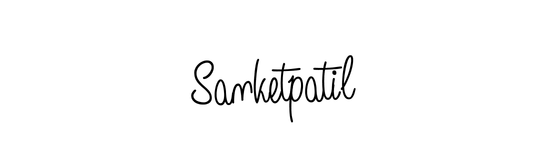 You should practise on your own different ways (Angelique-Rose-font-FFP) to write your name (Sanketpatil) in signature. don't let someone else do it for you. Sanketpatil signature style 5 images and pictures png