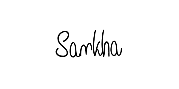 Make a beautiful signature design for name Sankha. With this signature (Angelique-Rose-font-FFP) style, you can create a handwritten signature for free. Sankha signature style 5 images and pictures png