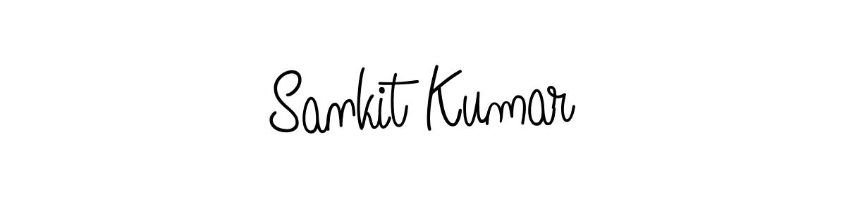 You should practise on your own different ways (Angelique-Rose-font-FFP) to write your name (Sankit Kumar) in signature. don't let someone else do it for you. Sankit Kumar signature style 5 images and pictures png