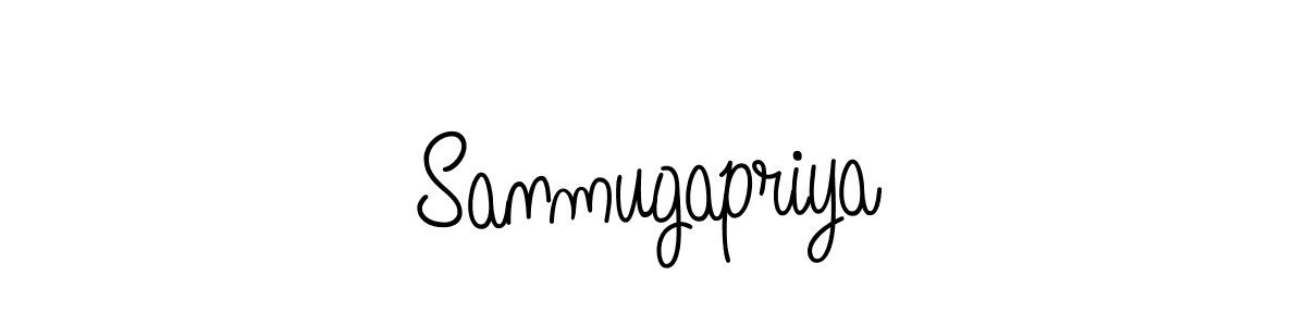 Sanmugapriya stylish signature style. Best Handwritten Sign (Angelique-Rose-font-FFP) for my name. Handwritten Signature Collection Ideas for my name Sanmugapriya. Sanmugapriya signature style 5 images and pictures png