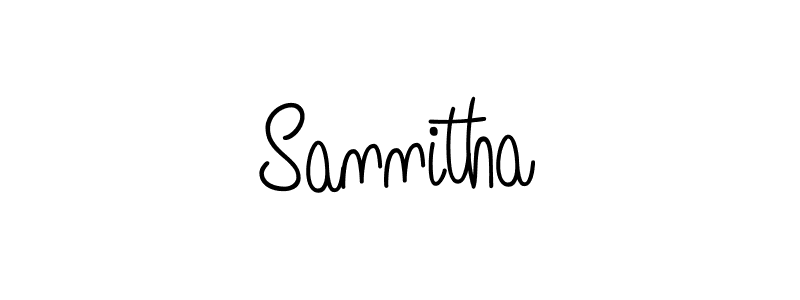 You should practise on your own different ways (Angelique-Rose-font-FFP) to write your name (Sannitha) in signature. don't let someone else do it for you. Sannitha signature style 5 images and pictures png