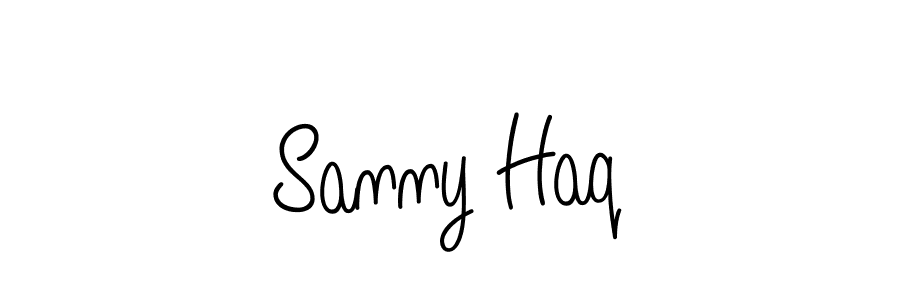 Design your own signature with our free online signature maker. With this signature software, you can create a handwritten (Angelique-Rose-font-FFP) signature for name Sanny Haq. Sanny Haq signature style 5 images and pictures png