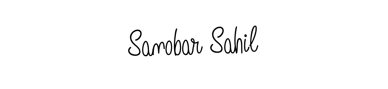 Use a signature maker to create a handwritten signature online. With this signature software, you can design (Angelique-Rose-font-FFP) your own signature for name Sanobar Sahil. Sanobar Sahil signature style 5 images and pictures png