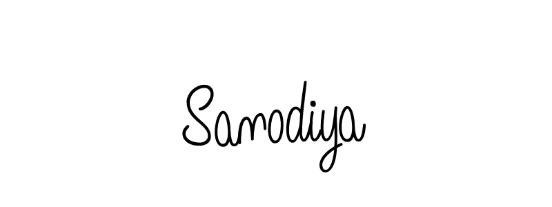 Use a signature maker to create a handwritten signature online. With this signature software, you can design (Angelique-Rose-font-FFP) your own signature for name Sanodiya. Sanodiya signature style 5 images and pictures png