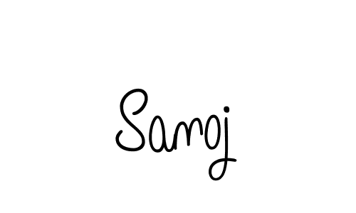 Make a beautiful signature design for name Sanoj. With this signature (Angelique-Rose-font-FFP) style, you can create a handwritten signature for free. Sanoj signature style 5 images and pictures png