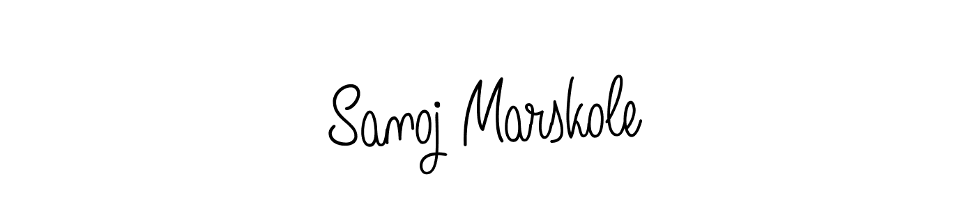 Create a beautiful signature design for name Sanoj Marskole. With this signature (Angelique-Rose-font-FFP) fonts, you can make a handwritten signature for free. Sanoj Marskole signature style 5 images and pictures png