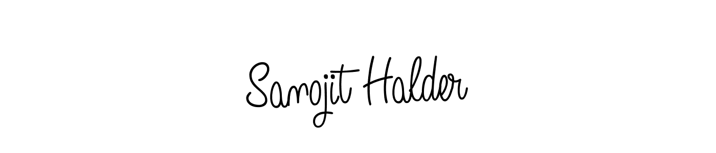 You should practise on your own different ways (Angelique-Rose-font-FFP) to write your name (Sanojit Halder) in signature. don't let someone else do it for you. Sanojit Halder signature style 5 images and pictures png