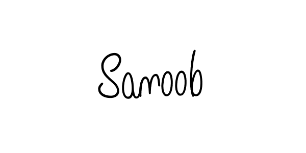 Make a beautiful signature design for name Sanoob. With this signature (Angelique-Rose-font-FFP) style, you can create a handwritten signature for free. Sanoob signature style 5 images and pictures png