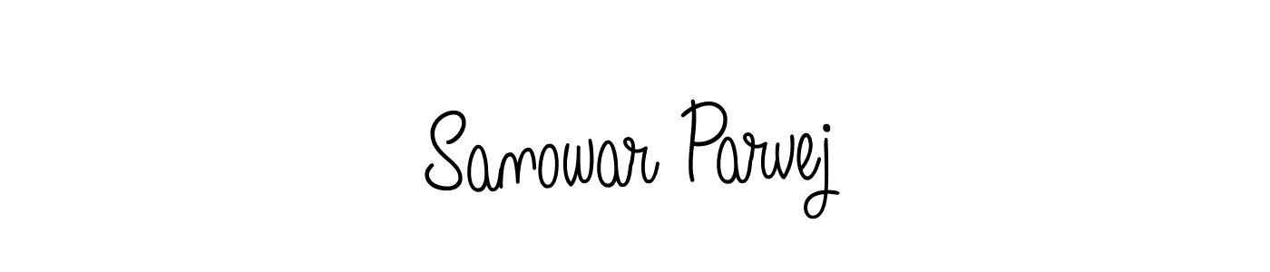 Make a beautiful signature design for name Sanowar Parvej. With this signature (Angelique-Rose-font-FFP) style, you can create a handwritten signature for free. Sanowar Parvej signature style 5 images and pictures png