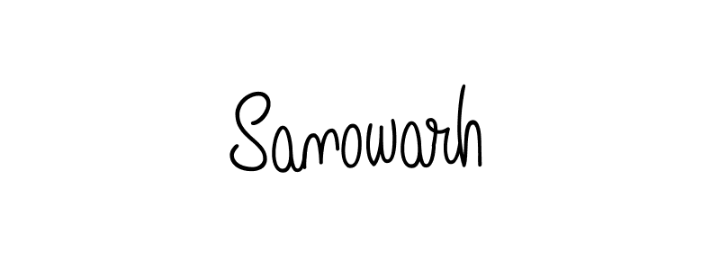 How to make Sanowarh signature? Angelique-Rose-font-FFP is a professional autograph style. Create handwritten signature for Sanowarh name. Sanowarh signature style 5 images and pictures png