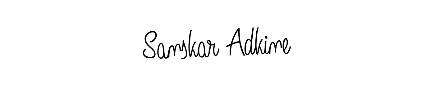 if you are searching for the best signature style for your name Sanskar Adkine. so please give up your signature search. here we have designed multiple signature styles  using Angelique-Rose-font-FFP. Sanskar Adkine signature style 5 images and pictures png