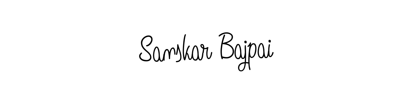 The best way (Angelique-Rose-font-FFP) to make a short signature is to pick only two or three words in your name. The name Sanskar Bajpai include a total of six letters. For converting this name. Sanskar Bajpai signature style 5 images and pictures png