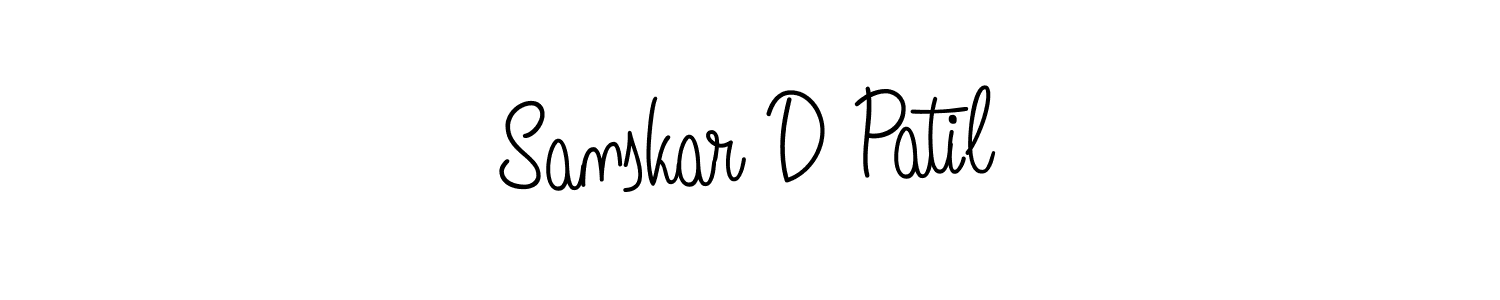 Also we have Sanskar D Patil name is the best signature style. Create professional handwritten signature collection using Angelique-Rose-font-FFP autograph style. Sanskar D Patil signature style 5 images and pictures png