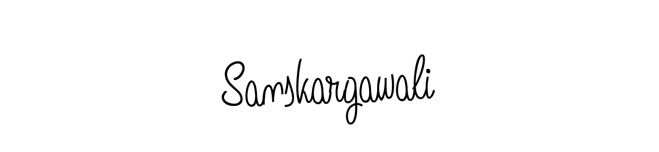 The best way (Angelique-Rose-font-FFP) to make a short signature is to pick only two or three words in your name. The name Sanskargawali include a total of six letters. For converting this name. Sanskargawali signature style 5 images and pictures png