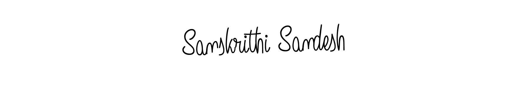 How to Draw Sanskrithi Sandesh signature style? Angelique-Rose-font-FFP is a latest design signature styles for name Sanskrithi Sandesh. Sanskrithi Sandesh signature style 5 images and pictures png