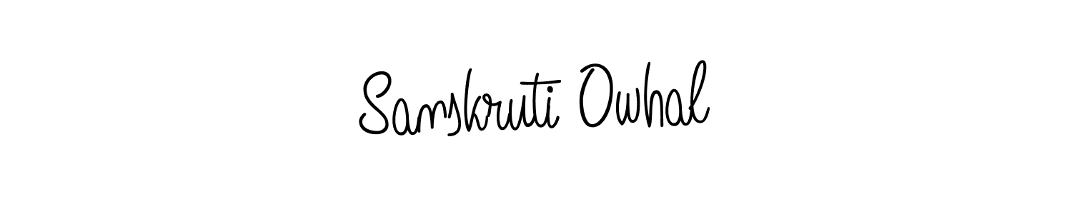 Make a beautiful signature design for name Sanskruti Owhal. With this signature (Angelique-Rose-font-FFP) style, you can create a handwritten signature for free. Sanskruti Owhal signature style 5 images and pictures png