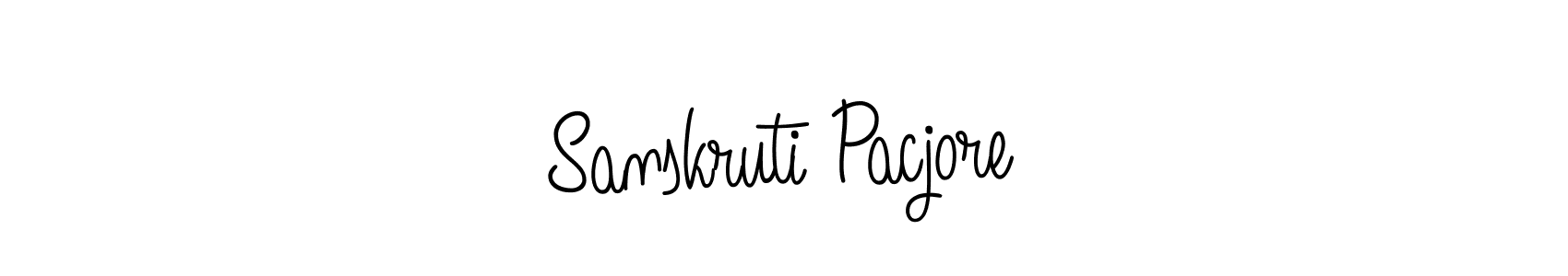 Design your own signature with our free online signature maker. With this signature software, you can create a handwritten (Angelique-Rose-font-FFP) signature for name Sanskruti Pacjore. Sanskruti Pacjore signature style 5 images and pictures png