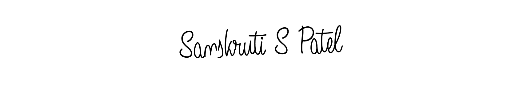 The best way (Angelique-Rose-font-FFP) to make a short signature is to pick only two or three words in your name. The name Sanskruti S Patel include a total of six letters. For converting this name. Sanskruti S Patel signature style 5 images and pictures png