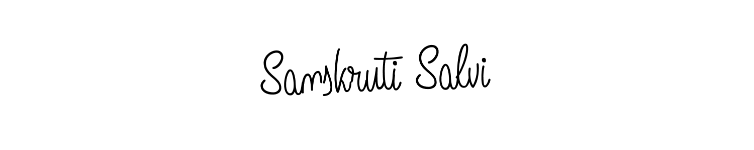 if you are searching for the best signature style for your name Sanskruti Salvi. so please give up your signature search. here we have designed multiple signature styles  using Angelique-Rose-font-FFP. Sanskruti Salvi signature style 5 images and pictures png