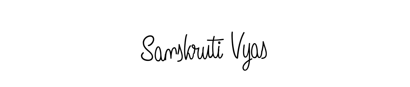 How to make Sanskruti Vyas signature? Angelique-Rose-font-FFP is a professional autograph style. Create handwritten signature for Sanskruti Vyas name. Sanskruti Vyas signature style 5 images and pictures png