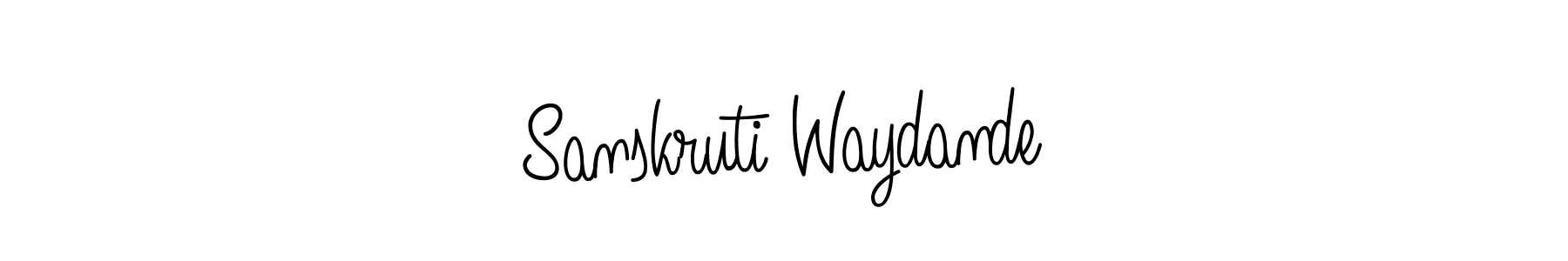 Check out images of Autograph of Sanskruti Waydande name. Actor Sanskruti Waydande Signature Style. Angelique-Rose-font-FFP is a professional sign style online. Sanskruti Waydande signature style 5 images and pictures png