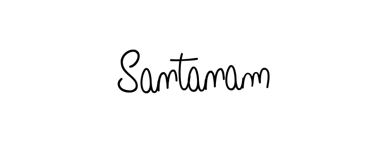 How to make Santanam name signature. Use Angelique-Rose-font-FFP style for creating short signs online. This is the latest handwritten sign. Santanam signature style 5 images and pictures png
